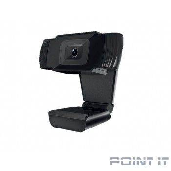 CBR CW 855FHD Black, Веб-камера с матрицей 3 МП, разрешение видео 1920х1080, USB 2.0, встроенный микрофон с шумоподавлением, фикс.фокус, крепление на мониторе, длина кабеля 1,8 м, цвет чёрный