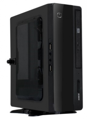 Slim Case Powerman EQ101BK PM-200ATX  2*USB 3.0,Audio, miniATX