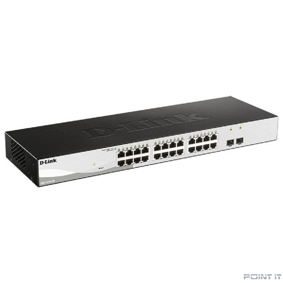 D-Link DGS-1210-26/FL2A Управляемый L2 коммутатор с 24 портами 10/100/1000Base-T и 2 портами 1000Base-X SFP