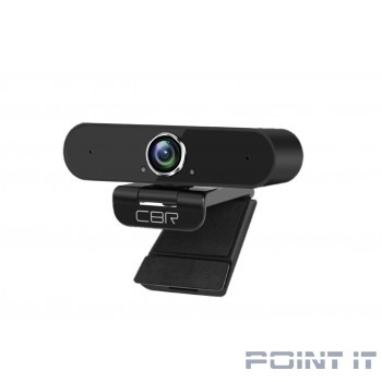 CBR CW 875QHD Black, Веб-камера с матрицей 5 МП, разрешение видео 2560х1440, USB 2.0, встроенный микрофон с шумоподавлением, автофокус, крепление на мониторе, длина кабеля 2 м, цвет чёрный