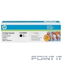 HP CC530AD Картридж ,Black{LJ CP2025/CM2320, Black, 2-pack}