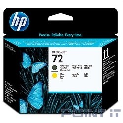 HP C9384A Печатающая головка №72, Matte Black &amp; Yellow {DJ T610/T620/T770/T1100/T1120/T1200, Matte Black &amp; Yellow}