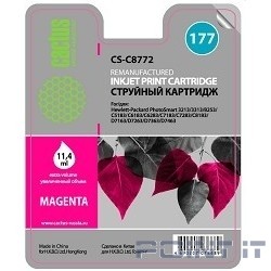 CACTUS C8772 Картридж струйный Cactus CS-C8772 пурпурный для №177 HP PhotoSmart 3213/3313/8253/C5183 (11,4ml)