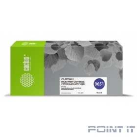 CACTUS CS-ept9651  Картридж для Epson WorkForce Pro WF-M5299DW/M5799DWF, черный (187мл) 