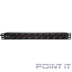 5bites PDU919A-04 Блок розеток  9S / AL / 1U / 19&quot; / 2M*3G*1.5MM2 / VDE