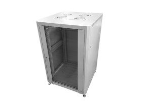 Шкаф напольный 19 Netko 32U серия Optima (600х600х1577), передняя дверь стекло, серый, разобранный (упакован в 2 коробки)