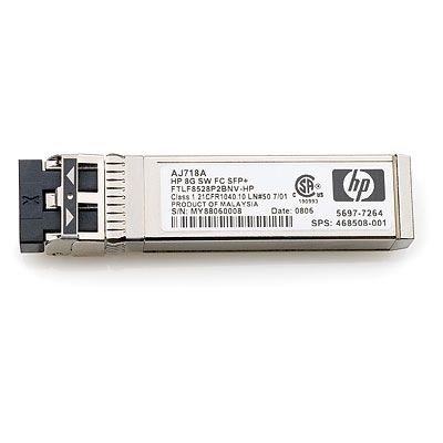 HP Трансивер оптический HP StorageWorks 8Gb Short Wave Fibre Channel SFP+ 1 Pack (AJ718A)