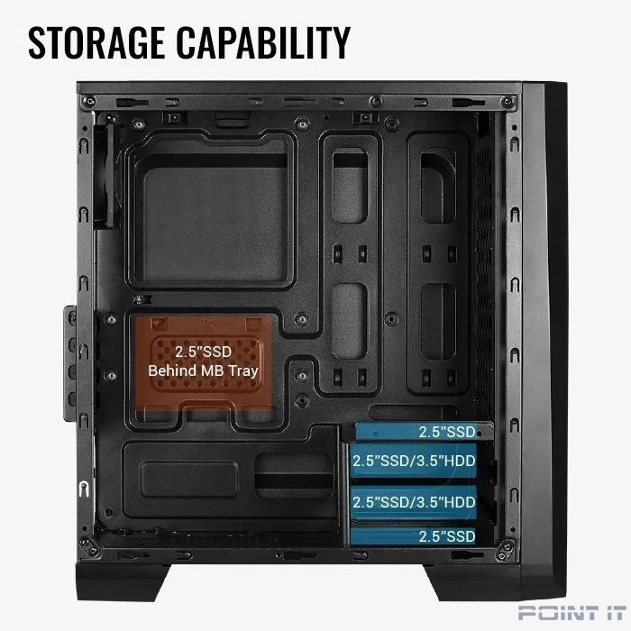 MiniTower AeroCool Cylon Mini White ( mATX, Window , без БП )"[59266]