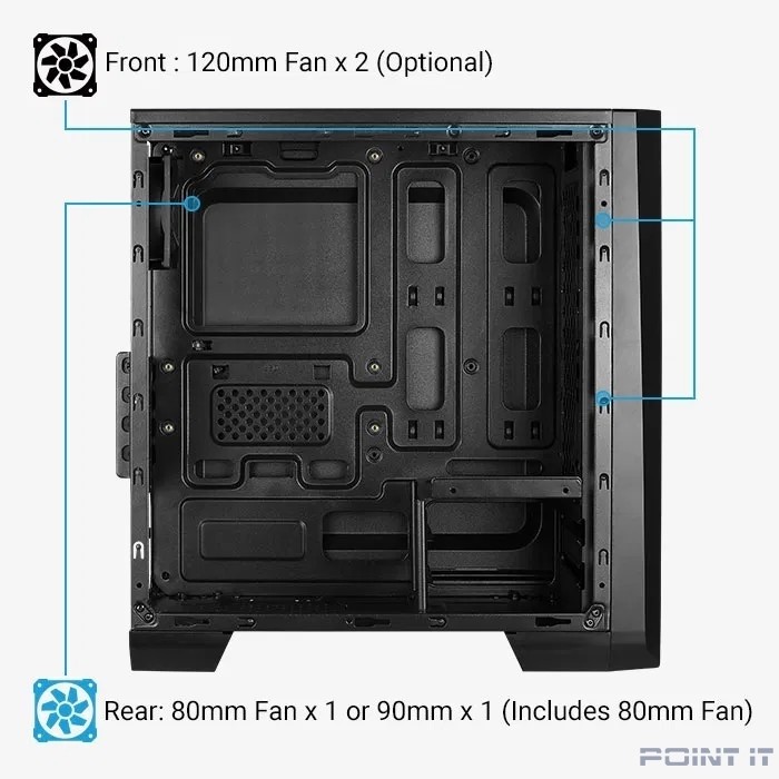 MiniTower AeroCool Cylon Mini White ( mATX, Window , без БП )"[59266]