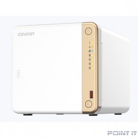 Сетевое хранилище без дисков/ channel QNAP TS-462-4G NAS 4 HDD trays, 2 x M.2 NVMe PCIe Gen 3 x1, 2-core Intel Celeron N4505 2.9 GHz, 4 GB RAM (1 x 2GB + RAM-2GDR4T0-SO-2400) up to 16 GB (2 x 8GB), 1x