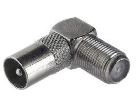 Переходник гн F - шт TV угловой (цинк), NETKO Optima 