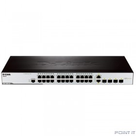 D-Link DES-3200-28/C1A Управляемый L2 коммутатор с 24 портами 10/100Base-TX, 2 портами 100/1000Base-X SFP и 2 комбо-портами 100/1000Base-T/SFP